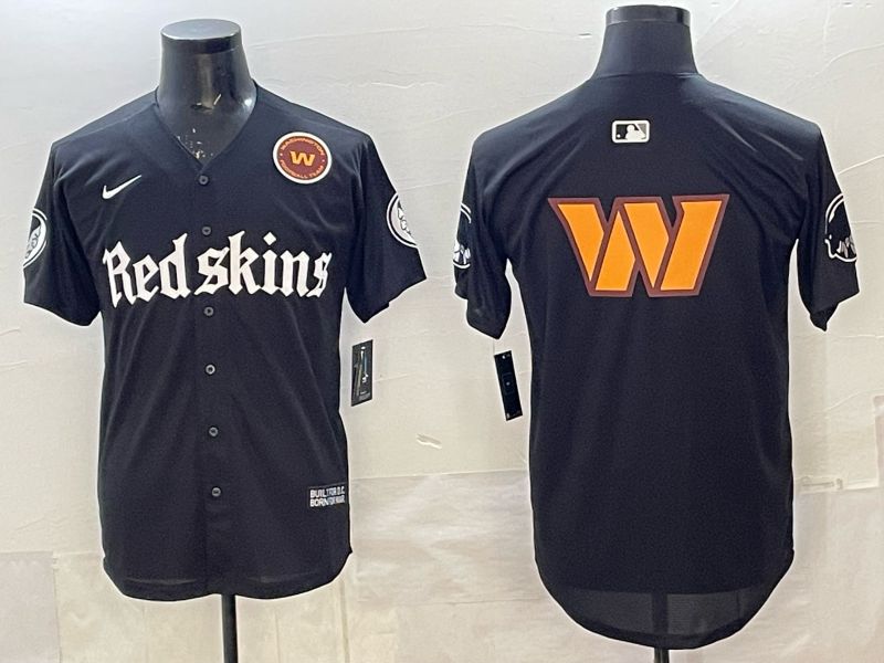 Men 2025 Nike Washington Redskins Blank Black 5th generation Joint Name Limited NFL Jersey 08->washington redskins->NFL Jersey